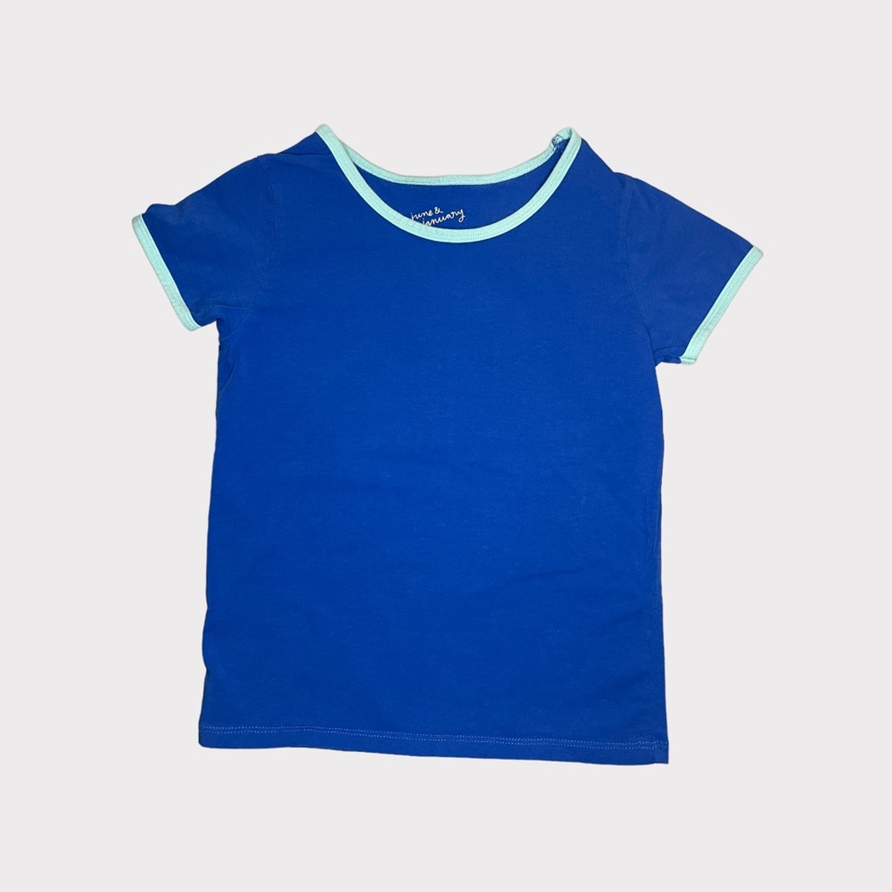 June & January Retro Blue Short Sleeve Shirt